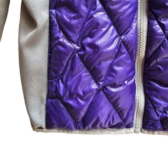 Gerry Down Kids' Quilted Puffer Jacket With Hood Purple & Gray Size Medium - Picture 5 of 12